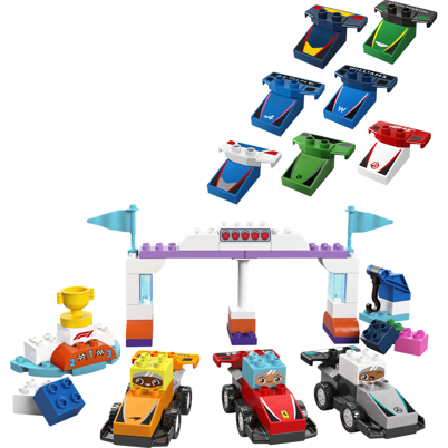 LEGO DUPLO 10445 F1-teams med racerbiler og kørere