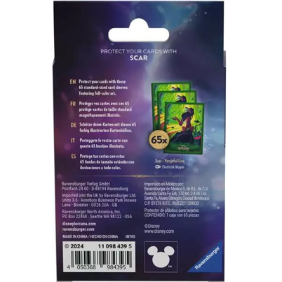 Disney Lorcana: Azurite Sea <BR> 65 Card Sleeves - Scar <BR> Serie 6