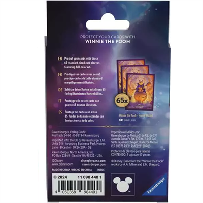 Disney Lorcana: Azurite Sea <BR> 65 Card Sleeves - Winnie the Pooh <BR> Serie 6