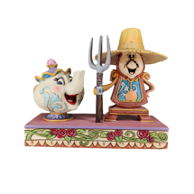 Disney Jim Shore - Mrs. Potts & Cogsworth "Workin Round The Clock"