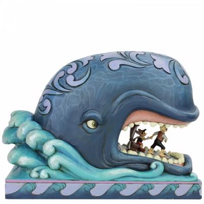 Disney Jim Shore 6005971 <BR> Monstro with Geppetto and Pinocchio <BR> "A Whale of a Whale"