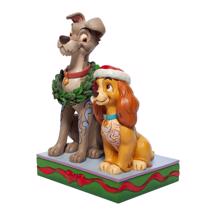 Disney Jim Shore - Christmas Lady & Tramp "Decked out Dogs"