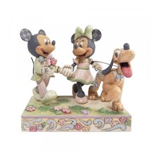 Disney Jim Shore 6010101 <BR> Spring Mickey, Minnie And Pluto Figurine