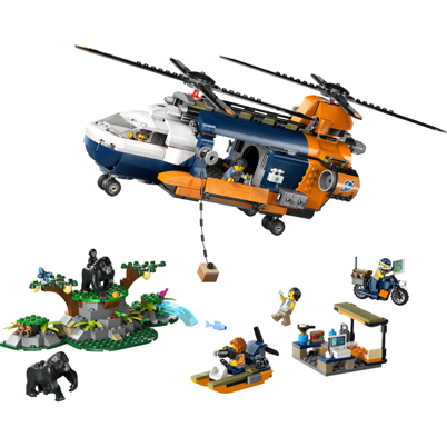 LEGO City 60437 Jungleeventyr – helikopter og ekspeditionsbase