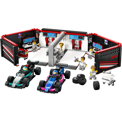 LEGO City 60444 F1-garage: Mercedes-AMG og Alpine-biler