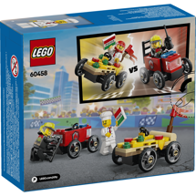 LEGO City 60458 Racerbilpakke – pizzabil mod brandbil