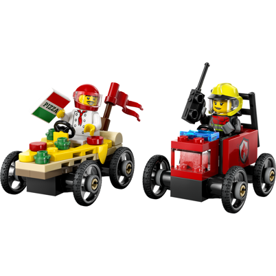 LEGO City 60458 Racerbilpakke – pizzabil mod brandbil