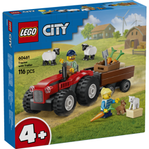 LEGO City 60461 Rød traktor med anhænger og får