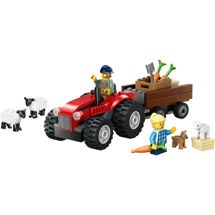 LEGO City 60461 Rød traktor med anhænger og får