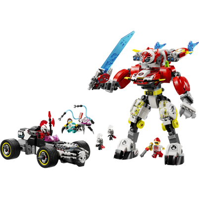 LEGO Dreamzzz 71497 Coopers tiger-mech og Zeros hotrod-bil