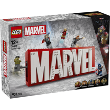 LEGO Super Heroes 76313 MARVEL-logo og minifigurer