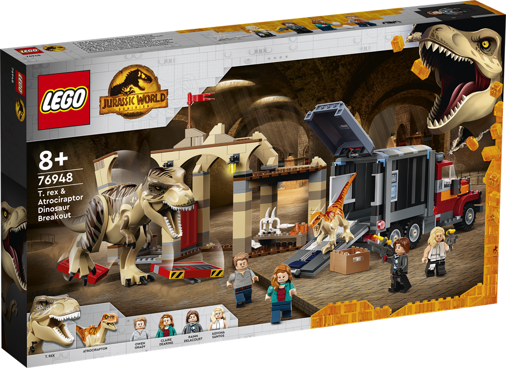 LEGO Jurassic 76948 T. rex og på dinosaurflugt