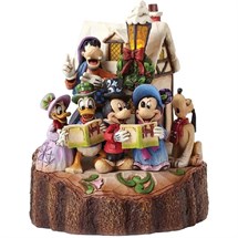 Disney Jim Shore 4046025<BR>"Holiday Harmony" Carved by Heart Caroling