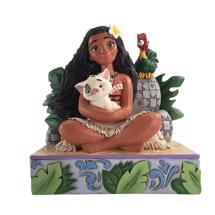 Disney Jim Shore 6008078 <BR> Welcome To Motunui <BR> (Moana, Pua & Hei Hei)