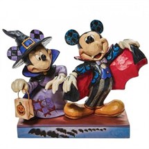 Disney Jim Shore 6008989 <BR> Terrifying Trick Or Treaters <BR> (Mickey & Minnie As A Vampire)