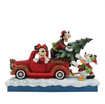 Disney Jim Shore 6010868 <BR> Fab 4 With Red Truck And Tree