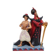 Disney Jim Shore 6011927 <BR> Aladdin & Jafar, Good VS Evil 