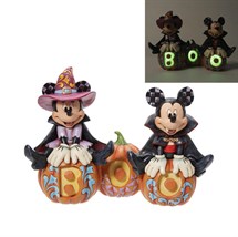 Disney Jim Shore 6013052 <BR> Mickey & Minnie Mouse, Boo Pumpkins