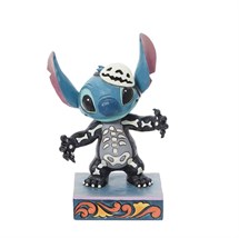 Disney Jim Shore 6013053 <BR> Glow In The Dark, Stitch Skeleton