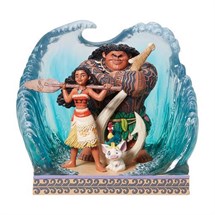 Disney Jim Shore 6013076 <BR> Moana Movie Scene <BR> Carved by Heart