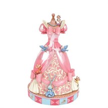 Disney Jim Shore 6016340 <BR> A Dress for Cinderelly <BR> (Cinderella's Dress Musical Figurine)